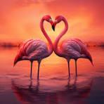 flamingoes heart