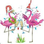 Flamingos celebration